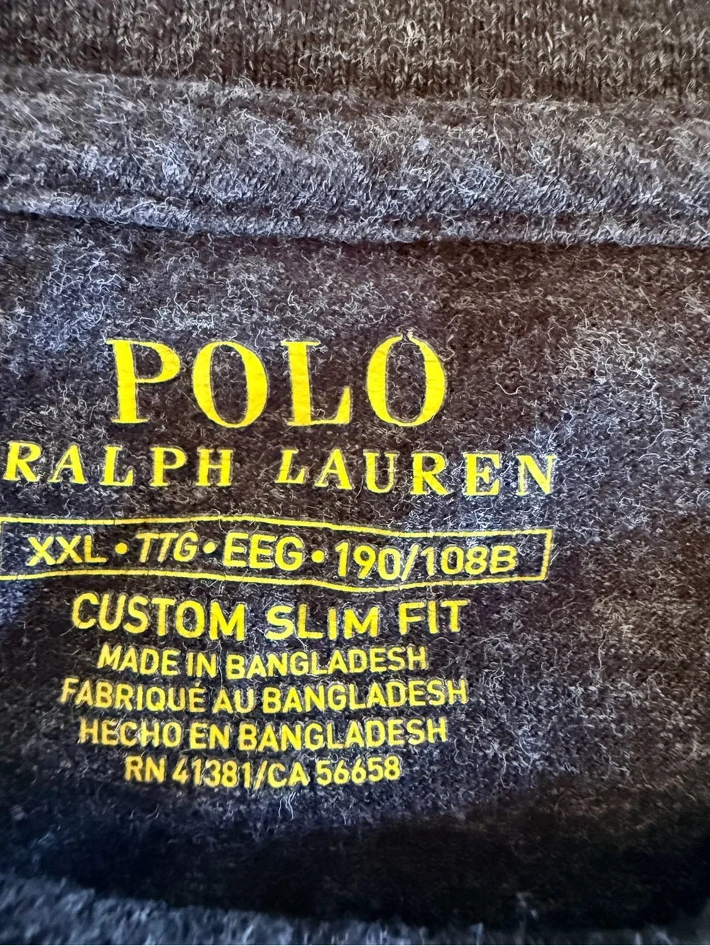 Polo by Ralph Lauren Charcoal Heather Short Sleeve Crew Tee